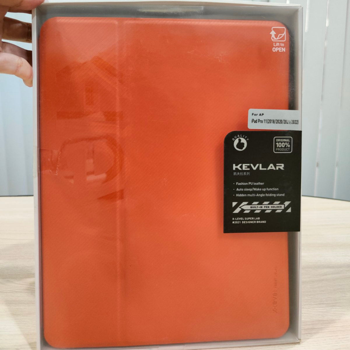 X-LEVEL KEVLAR CASE FOR IPAD PRO 11INCH 2/3/4TH GEN ORANGE