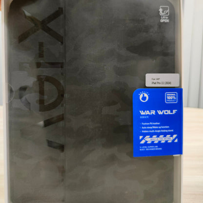 X-LEVEL WAR WOLF CASE FOP IPAD PRO 11INCH (M4) BLACK