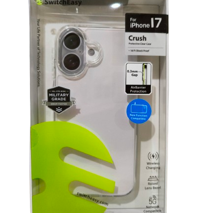 SWITCH EASY CRUSH CASE FOR IPHONE 17/18 SERIES CLEAR