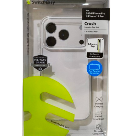 SWITCH EASY CRUSH CASE FOR IPHONE 17/18 SERIES CLEAR