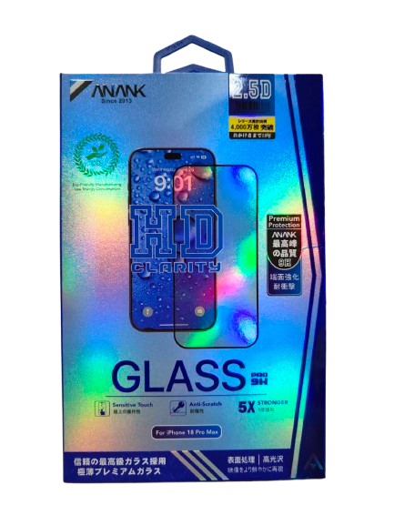 Anank 2.5 reinforced glass for iphone 17/18 black series