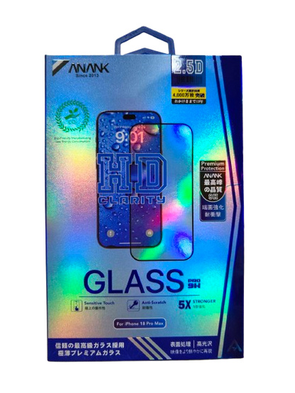 Anank 2.5 reinforced glass for iphone 17/18 black series