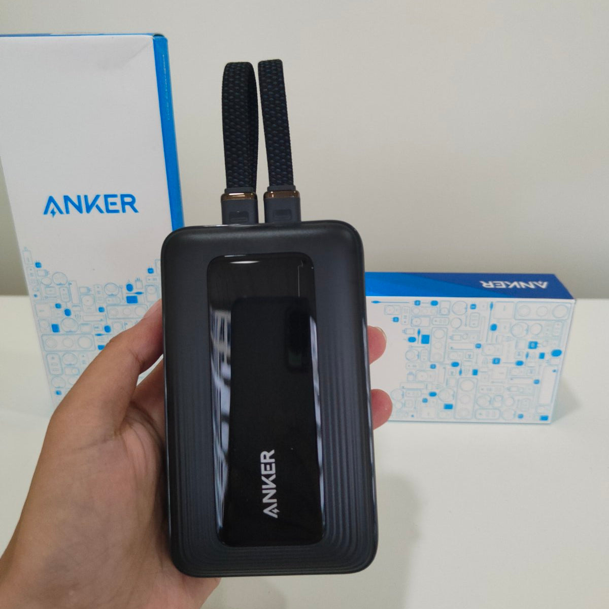 Anker Zolo 10000 mAh 30W Powerbank with Built-in Cable  (A110L) Black